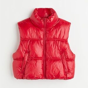 NWT H&M RED PUFFER VEST